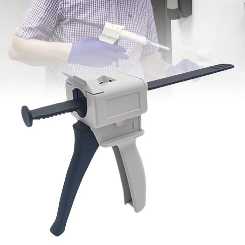 50mL Dental Impression Dispenser Gun, AB Mixing Cartridge Gun 10:1 Ratio for Dentist Clinic Resin Materials in Kuwait