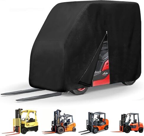 Forklift Protection Cover All Weather, Forklift Cover Waterproof 600D Fits All Forklifts Up to 8000Lb, Sun Rain Snow UV Zipper Door Windproof Buckle Organizer Bag in Saudi Arabia