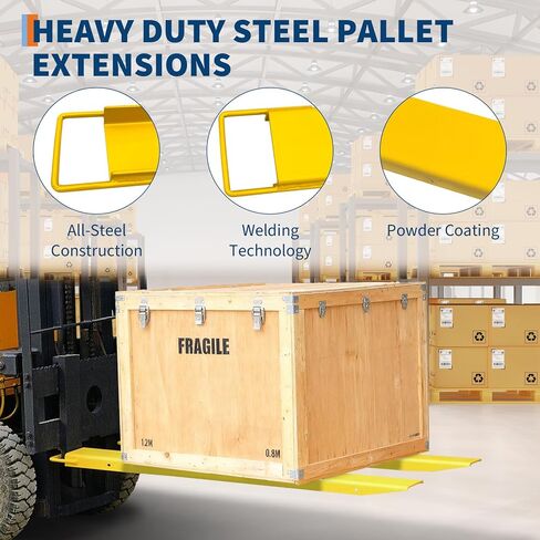 96 Inch Forklift Extensions, 5500 LBS Capacity, 5.5 Inch Width Heavy Duty Pallet Fork Extenders for Forklift & Skid Steer Loaders in Saudi Arabia