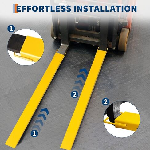 96 Inch Forklift Extensions, 5500 LBS Capacity, 5.5 Inch Width Heavy Duty Pallet Fork Extenders for Forklift & Skid Steer Loaders in Saudi Arabia