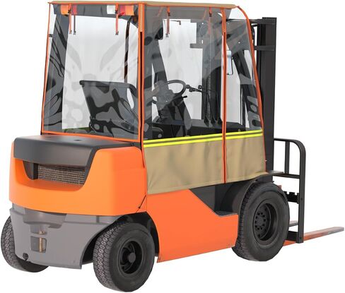 BENVOL Forklift Cover - Heavy Duty 0.5mm Clear PVC & 600D Silver-Coated Oxford - Universal Forklift Rain Cover Sunshade Fits Toyota Hyster Yale up to 6000lbs - Waterproof & UV Protection in Saudi Arabia