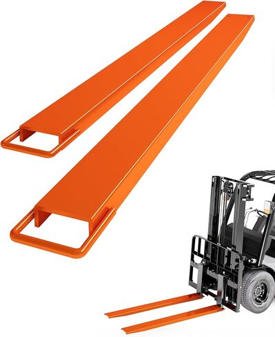 4.5 Inch Width Pallet Fork Extension, 1 Pair 84" Heavy Duty Steel Pallet Fork Extensions for Forklift Truck, Orange in Saudi Arabia