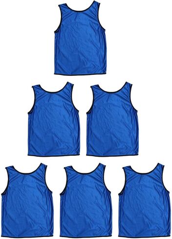 Toyvian 6pcs Blue Training Vests Lightweight Polyester Sleeveless Shirts for Boys and Summer Group Activities Sports Team Practice in Saudi Arabia