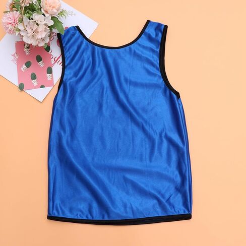 Mikinona 6pcs Boys Football Training Vest Set Fast Drying Polyester Sleeveless Shirts Blue Group Practice Uniforms for Football Competition Training in Saudi Arabia