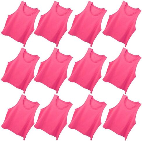 Cryfokt Football Training Vests, 12Pcs Kids Breathable Mesh Exercise Jerseys High Visibility Quick Drying Fabric, Lightweight Sports Vest with Set for Soccer Basketball Running Practi in Saudi Arabia