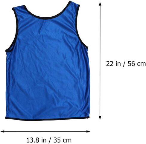 Alipis 6pcs Football Training Vests Sleeveless Polyester Jerseys Summer Vest for Boys Easy to Dry Bright Blue Group Practice Shirts in Saudi Arabia