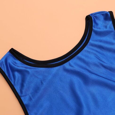 Alipis 6pcs Football Training Vests Sleeveless Polyester Jerseys Summer Vest for Boys Easy to Dry Bright Blue Group Practice Shirts in Saudi Arabia