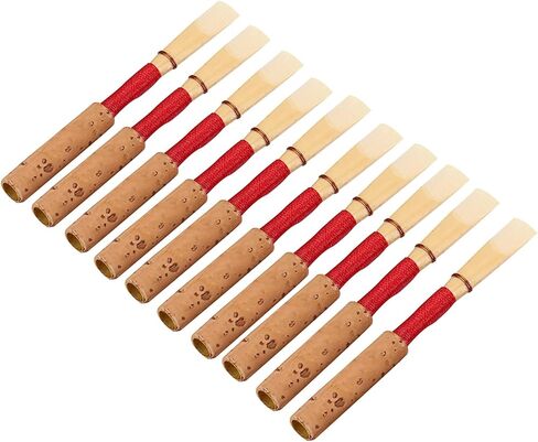 10pcs Medium Strength Bamboo Oboe Reeds, Handmade Instrument Replacement Accessory, Easy to Play, No Soaking Required, Great for Beginners, Solid and Durable in Saudi Arabia