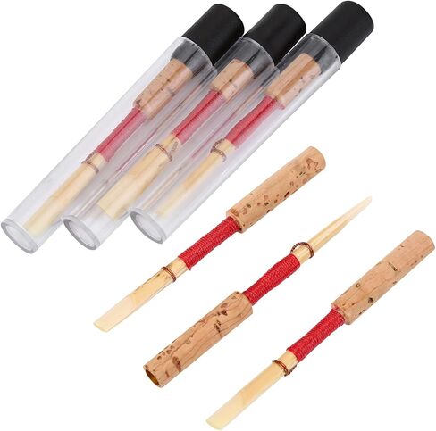 10pcs Medium Strength Bamboo Oboe Reeds, Handmade Instrument Replacement Accessory, Easy to Play, No Soaking Required, Great for Beginners, Solid and Durable in Saudi Arabia