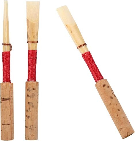 10pcs Medium Strength Bamboo Oboe Reeds, Handmade Instrument Replacement Accessory, Easy to Play, No Soaking Required, Great for Beginners, Solid and Durable in Saudi Arabia