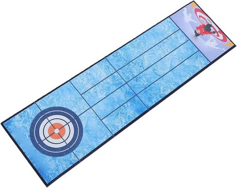 Alomejor Tabletop Curling Game Foldable Velvet Mat Desktop Curling Toy Set 100 X 29cm Slick No Wrinkle Surface Portable Family Game Night Party Travel in Saudi Arabia