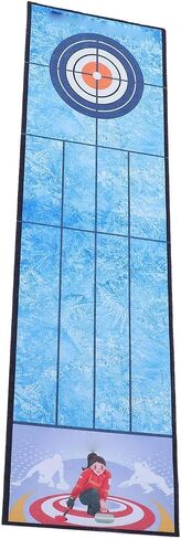 Alomejor Tabletop Curling Game Foldable Velvet Mat Desktop Curling Toy Set 100 X 29cm Slick No Wrinkle Surface Portable Family Game Night Party Travel in Saudi Arabia