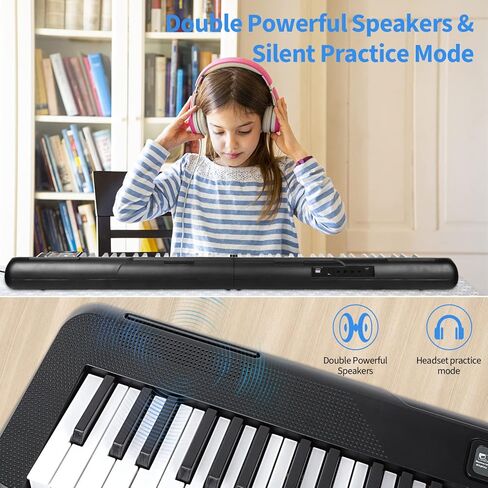 88 Key Piano Keyboard, Semi Weighted Electronic Digital Piano with Music Stand, Power Supply, Sustain Pedal, Bluetooth, Stand, MIDI, for Beginner Professional at Home, Stage in Kuwait
