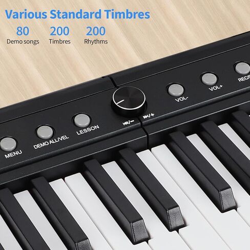 88 Key Piano Keyboard, Semi Weighted Electronic Digital Piano with Music Stand, Power Supply, Sustain Pedal, Bluetooth, Stand, MIDI, for Beginner Professional at Home, Stage in Kuwait