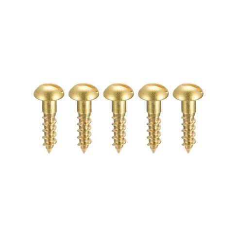 100Pcs M1.6 M2 .5 M3 M5 Wood Screws Slotted Round Head Brass Self-Tapping(M2.5x20mm) in Kuwait