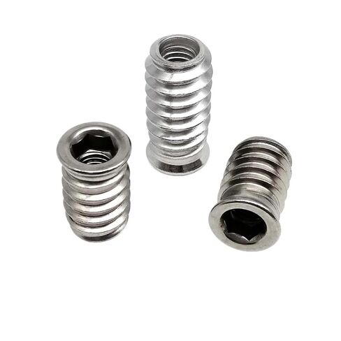 10pcs M4 M5 M6 M8 M10 Hexagon Hex Socket Head Sofa Wood Bed Furniture Embedded Insert Nut E-Nut 304 Stainless Steel Carbon(304 Stainless Steel,M6x10) in Kuwait