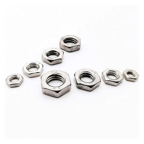 5/50pcs 304 Stainless Steel Hex Hexagon Thin Nut Jam for M2 .5 M3 M4 M5 M6 M8 M10 M12 M14 M16 Screw Bolt(50pcs M3) in Kuwait
