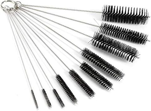 10pcs Refrigerator Condenser Cleaning Brush Clothes Dryer Lint Vent Cleaner Brush Foldable Washing Machine Home Brush Black in Kuwait
