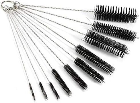 10pcs Refrigerator Condenser Cleaning Brush Clothes Dryer Lint Vent Cleaner Brush Foldable Washing Machine Home Brush Black in Kuwait