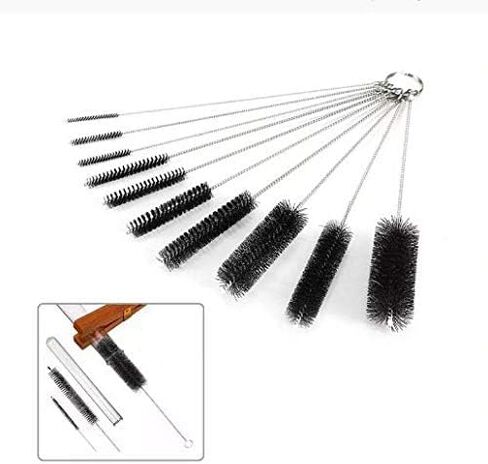 10pcs Refrigerator Condenser Cleaning Brush Clothes Dryer Lint Vent Cleaner Brush Foldable Washing Machine Home Brush Black in Kuwait