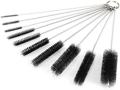 10pcs Refrigerator Condenser Cleaning Brush Clothes Dryer Lint Vent Cleaner Brush Foldable Washing Machine Home Brush Black in Kuwait