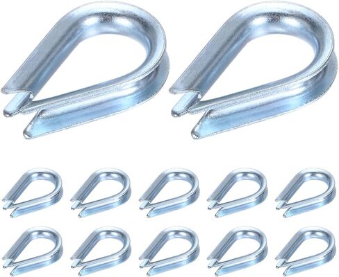 M METERXITY 12 حزمة من كشتبانات حبل الأسلاك، M3 الكربون الصلب 3 مم حبل كشتبان لتزوير كابل القطر / الإبحار / حبل الغسيل، حماية كابل الأسلاك in Kuwait