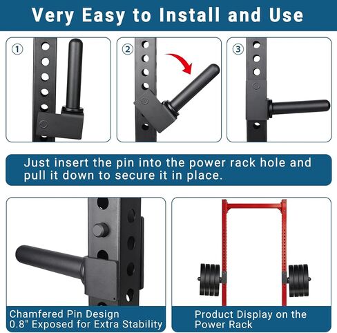 Weight Plate Holder for Squat Rack and Power Rack, 2"x2" and 3"x3" Rack Attachments fit Olympic 2 Inch Plates, Gym Plate Storage Rack (2 Inch Rounded End) in Kuwait
