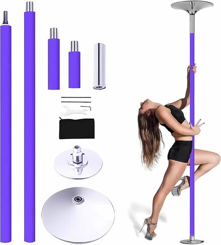 Pink Silicone Dance Pole for Home 45mm Fits 83-110 in Ceilings Gym Pole in Kuwait