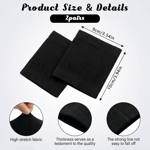 2 Pairs Dance Shoe Covers Over Shoes Socks, Unisex Over Sneaker Dance Socks Anti-Slip on Smooth Floors Shoe Covers for Dancer Ballet Equipment for Turns & Spins, Dancing Accessories(Black) in Kuwait