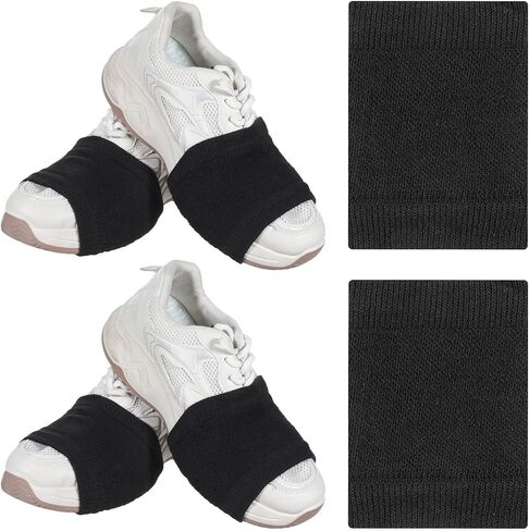 2 Pairs Dance Shoe Covers Over Sneakers, Black Unisex Shoe Covers for Dancing on Smooth & Wooden Floors, Easy Pivoting and Sliding in Kuwait