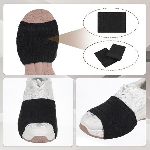 2 Pairs Dance Shoe Covers Over Sneakers, Black Unisex Shoe Covers for Dancing on Smooth & Wooden Floors, Easy Pivoting and Sliding in Kuwait
