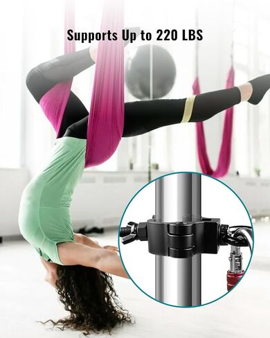 Pole Dancing Hanging Clamp with Carabiner – Grip Accessory for Aerial Silks, Yoga, Spinning Pole, and Home Fitness in Kuwait