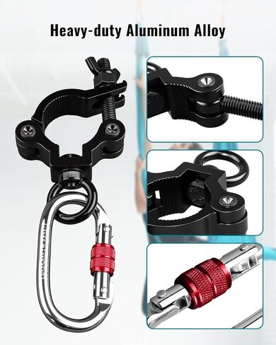 Pole Dancing Hanging Clamp with Carabiner – Grip Accessory for Aerial Silks, Yoga, Spinning Pole, and Home Fitness in Kuwait