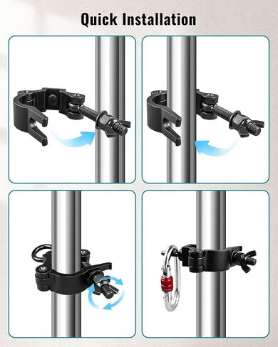 Pole Dancing Hanging Clamp with Carabiner – Grip Accessory for Aerial Silks, Yoga, Spinning Pole, and Home Fitness in Kuwait