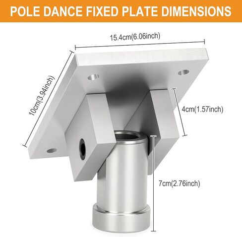 HOMAR Pole Dance Plate -Universal Pole Dance Fixed Plate Slanted Ceilings Top Plate Pole Stripper Pole for Home Accessories Perforated Top Plate for Assured Performance in Kuwait