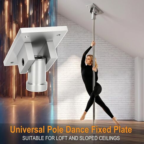 HOMAR Pole Dance Plate -Universal Pole Dance Fixed Plate Slanted Ceilings Top Plate Pole Stripper Pole for Home Accessories Perforated Top Plate for Assured Performance in Kuwait