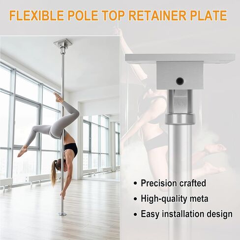 HOMAR Pole Dance Plate -Universal Pole Dance Fixed Plate Slanted Ceilings Top Plate Pole Stripper Pole for Home Accessories Perforated Top Plate for Assured Performance in Kuwait