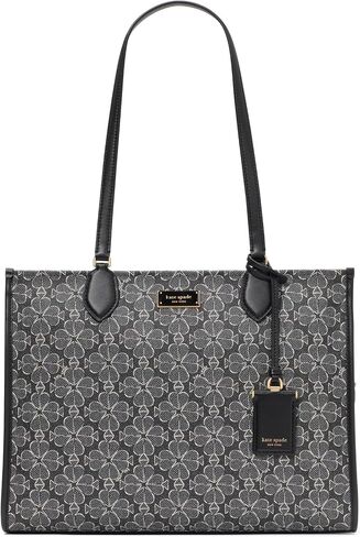 Kate Spade New York Spade Flower Canvas Carge Market Tote ، Black Multi in Kuwait