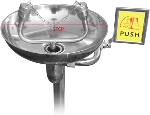 Emergency Eye Wash Station, Vertical Shower Eyewash, Easy to Use, Safety Shower System, for Factory, Laboratory in Kuwait