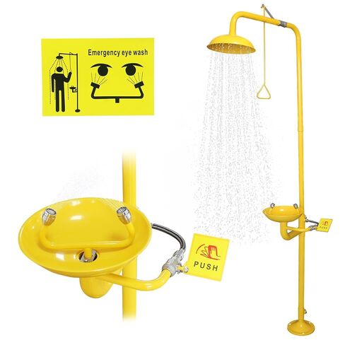 Emergency Shower Eyewash Station OSHA Approved,304 Stainless Steel Eye Wash and Shower Combination Kit in Kuwait