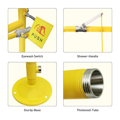 Emergency Shower Eyewash Station OSHA Approved,304 Stainless Steel Eye Wash and Shower Combination Kit in Kuwait