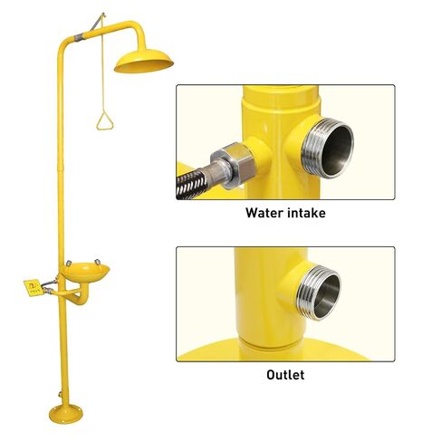 Emergency Shower Eyewash Station OSHA Approved,304 Stainless Steel Eye Wash and Shower Combination Kit in Kuwait