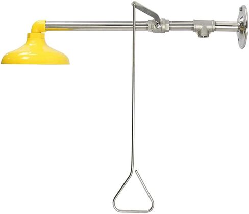 Combination Emergency Eyewash Shower Station, Stainless Steel Shower System First Aid Shower, Abs Coated Stainless Steel Horizontal Installation,Yellow in Kuwait