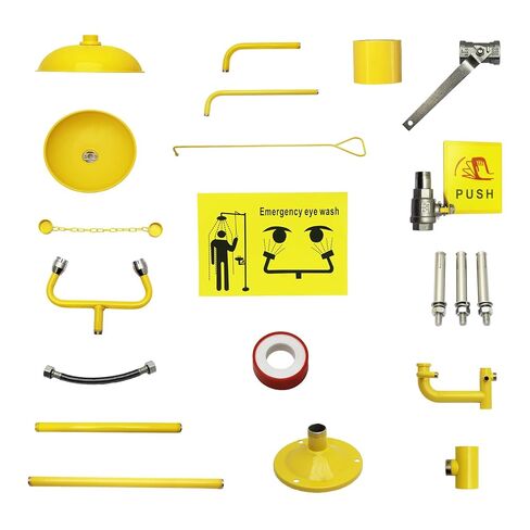 Emergency Shower Eyewash Station OSHA Approved,304 Stainless Steel Eye Wash and Shower Combination Kit in Kuwait
