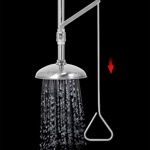 Combination Emergency Eyewash Shower Station, Stainless Steel Shower System First Aid Shower, Abs Coated Stainless Steel Horizontal Installation,Yellow in Kuwait