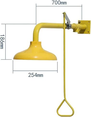 Combination Emergency Eyewash Shower Station, Stainless Steel Shower System First Aid Shower, Abs Coated Stainless Steel Horizontal Installation,Yellow in Kuwait