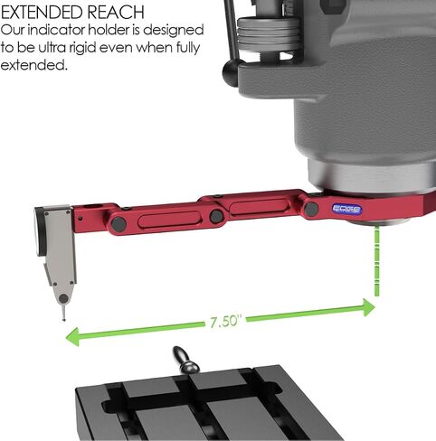 43-000 – Indicator Holder Clamp Mount for Bridgeport Style Milling Machine, Proprietary Friction Technology for Smooth Consistent Resistance, Dovetail Indicator Mount in Kuwait