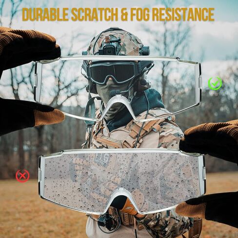 OneTigris Tactical Goggles Over Glasses and Tactical Half Face Mesh Mask in Kuwait