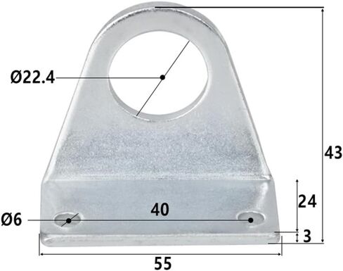 ZYAMY 2PCS Cylinder Rod U Clamp Mounting Bracket Bolt Hole 54x22.5x44mm Pneumatic Parts for 20mm Inner Diameter Cylinder Semiconductor Automation Control in Kuwait