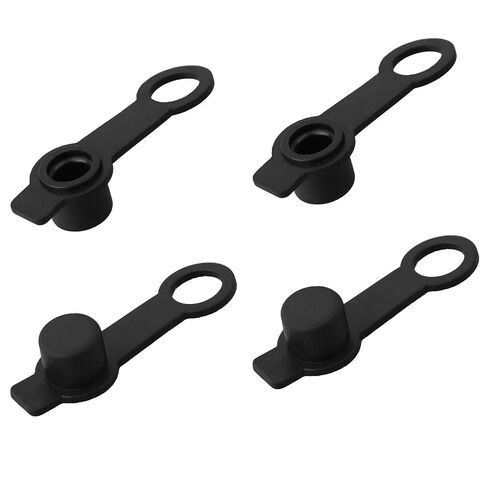 4 Pack PCP Hand Pump Plug Covers with Tether 8mm Quick Disconnect Plug Dust Cover Cap Protector for High Pressure PCP Air Compressor Air Filter Water-Oil Separator Paintball Tank Remote Coil in Saudi Arabia